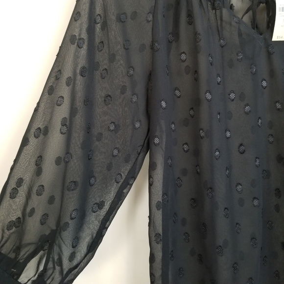 Loft Sheer Swiss Dot Top Size Small Petite NWT - Picture 3 of 6
